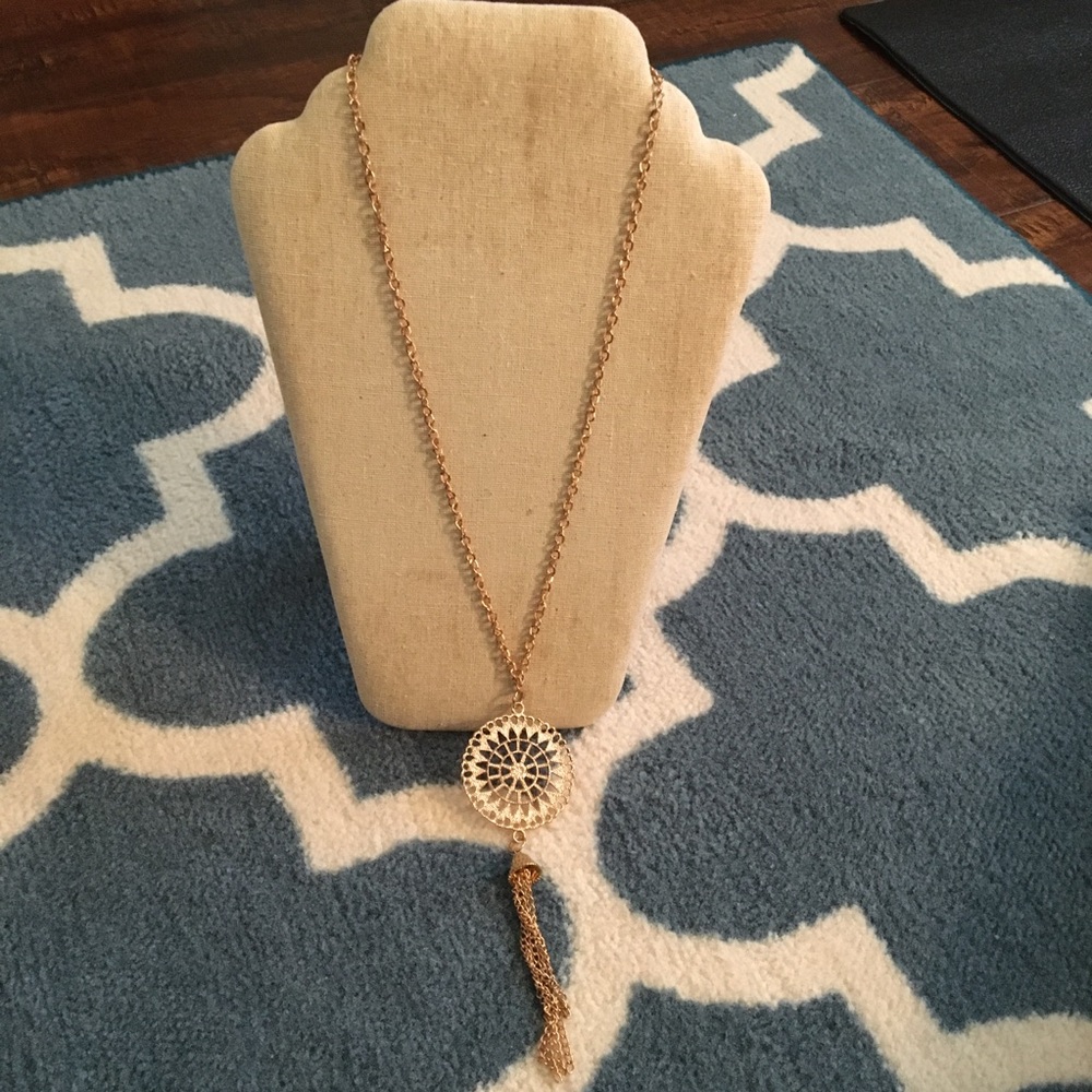 🌈 Rose gold medallion necklace